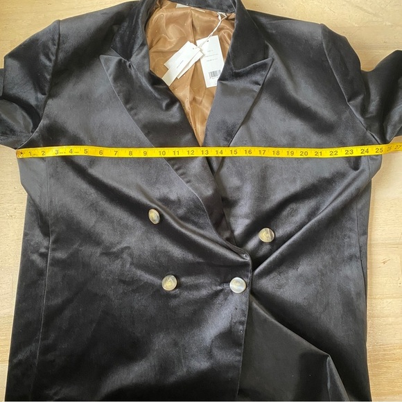 Vince velvet double breasted plus size blazer - Picture 7 of 11